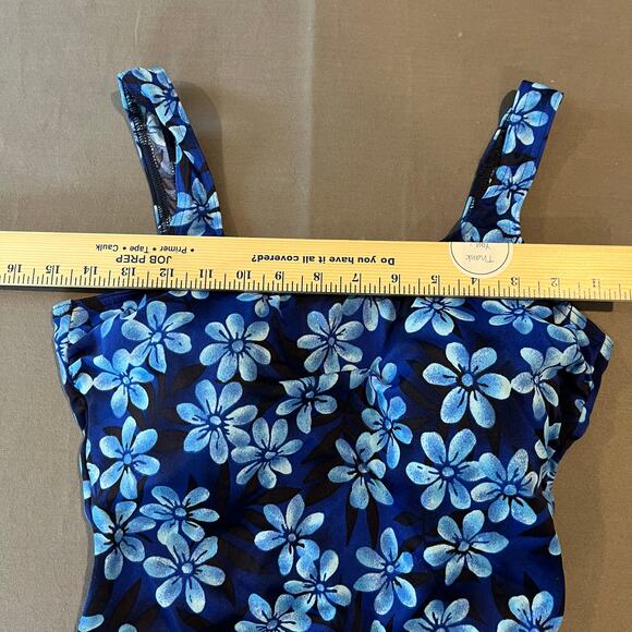 L.L. Bean Women's BeanSport Scoopneck Tanksuit - Size 14L NEVER WORN - Blue - Picture 8 of 11